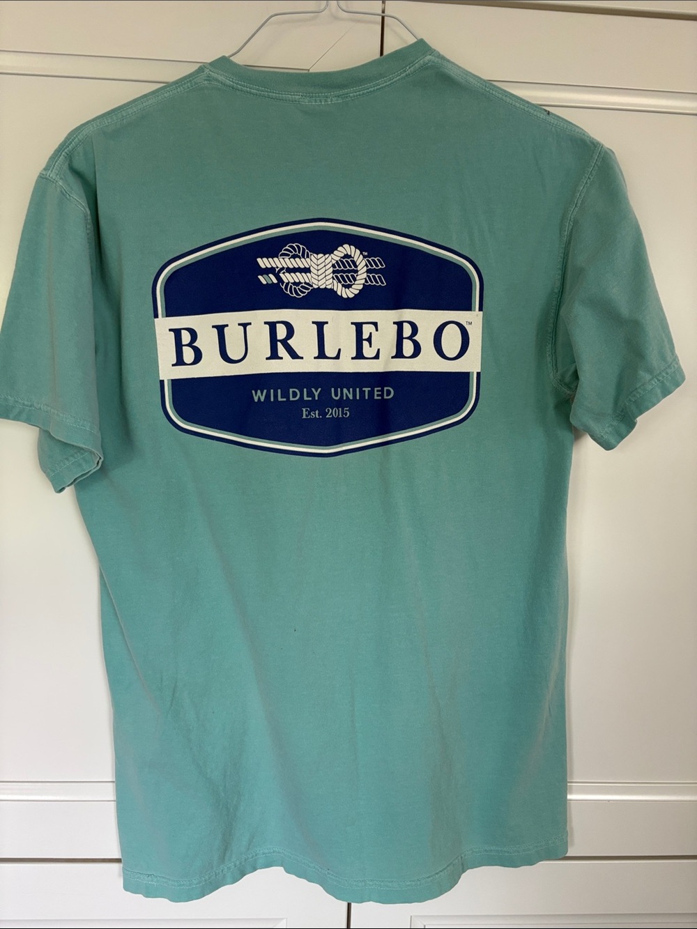BURLEBO Teal Short-Sleeve Pocket Tee with Logo